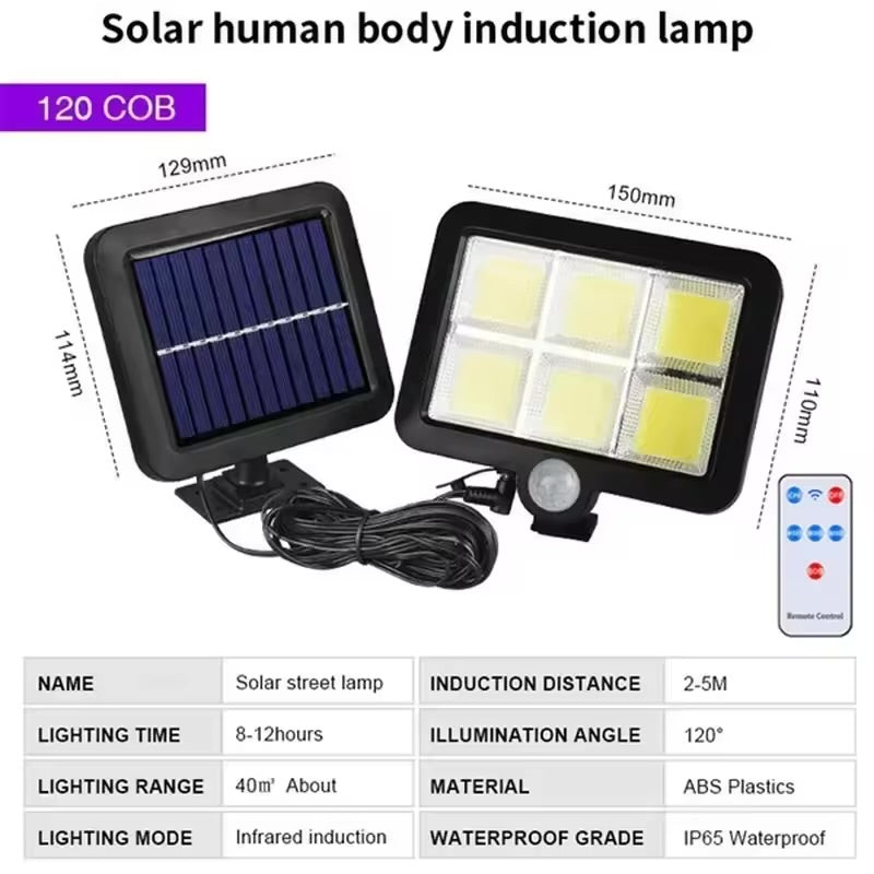 Solar Motion Sensor Wall Light – Waterproof Outdoor Garden Lamp (3 Modes)