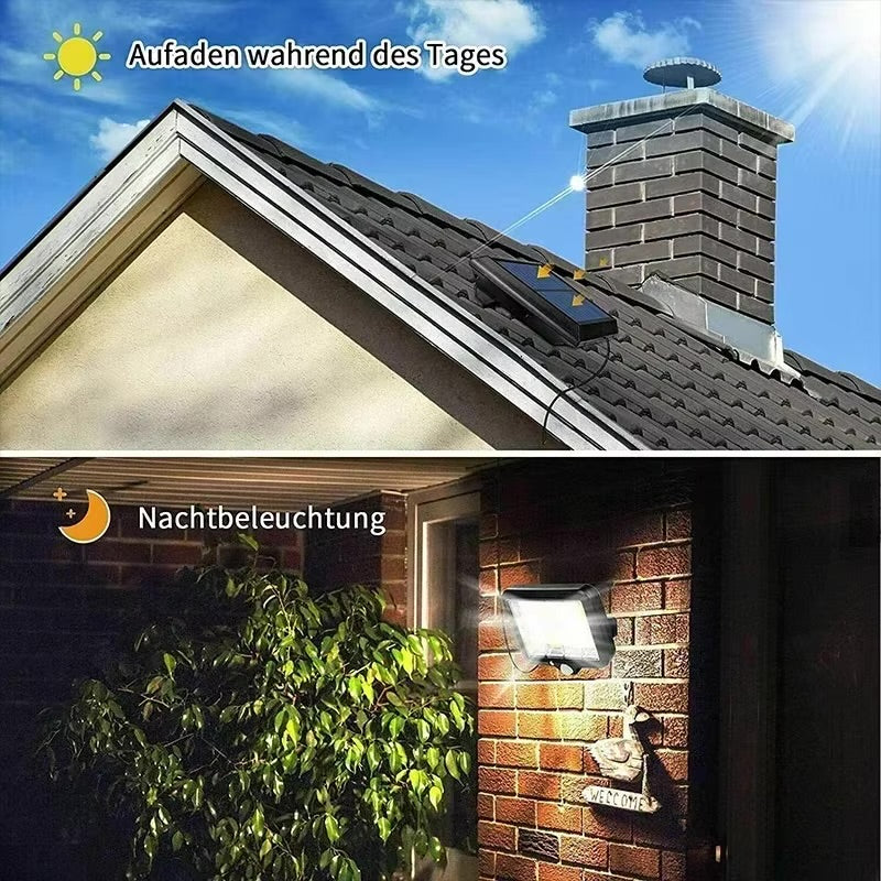 Solar Motion Sensor Wall Light – Waterproof Outdoor Garden Lamp (3 Modes)