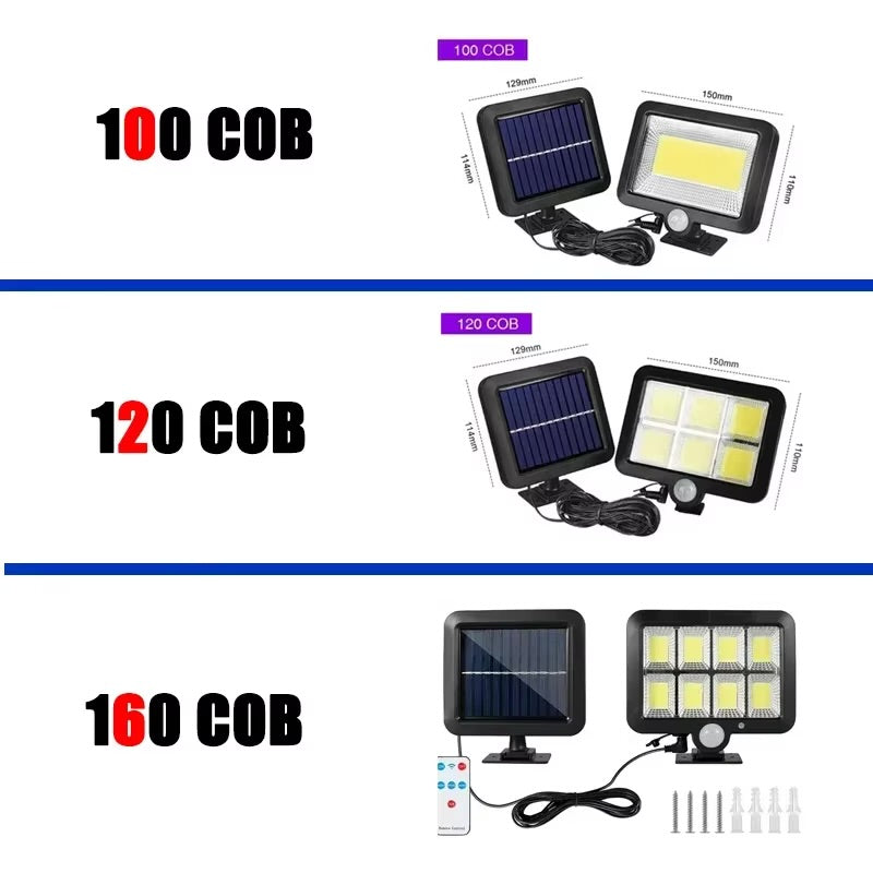 Solar Motion Sensor Wall Light – Waterproof Outdoor Garden Lamp (3 Modes)