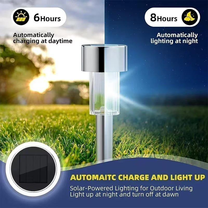Solar Garden Stake Lights – 10 Pack | Warm White LED Pathway Lights