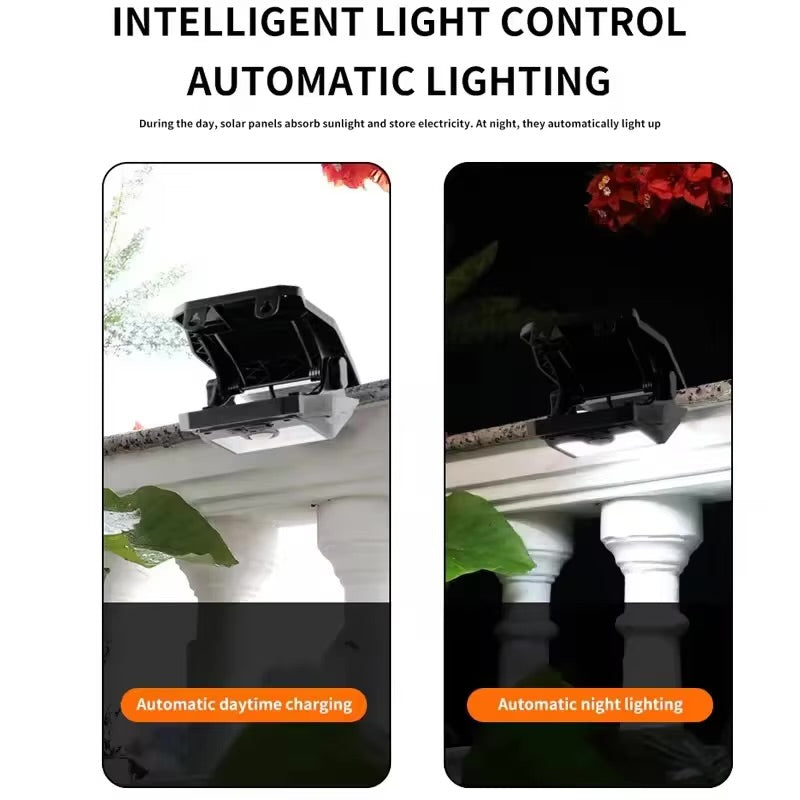 Clip-On Solar Security Lights – 2 Pack | Motion Sensor, 3 Modes, Waterproof