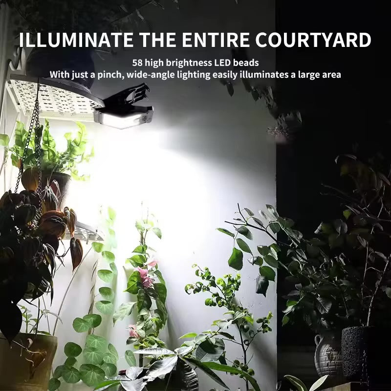 Clip-On Solar Security Lights – 2 Pack | Motion Sensor, 3 Modes, Waterproof