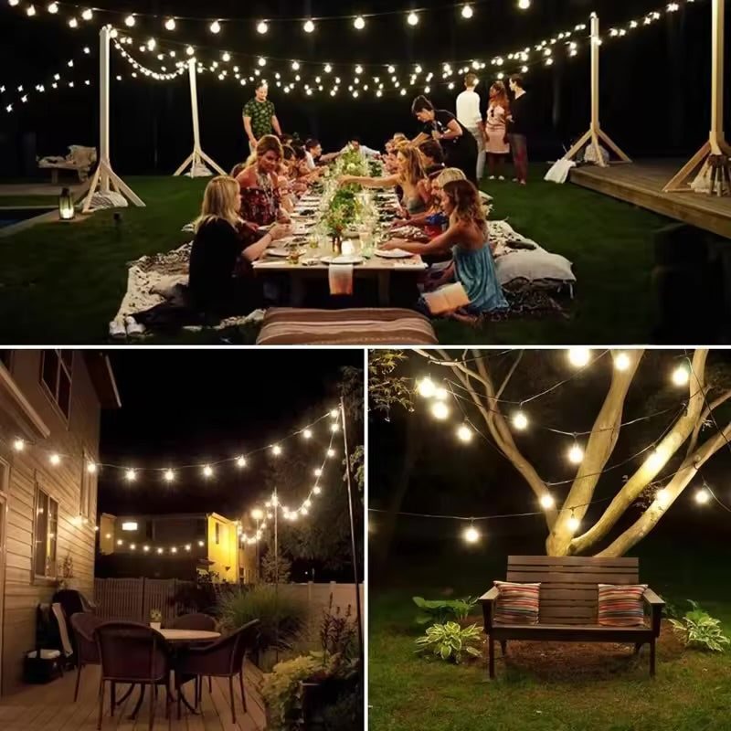 Solar String Lights Outdoor – 100 LED Crystal Globe | 8 Modes, Waterproof