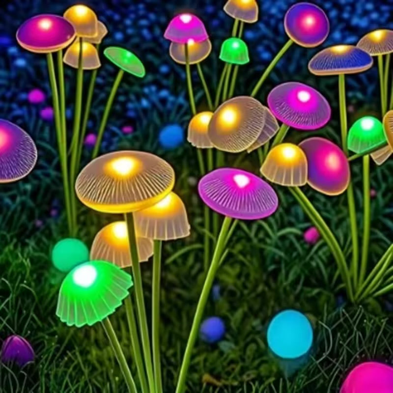Solar Mushroom Garden Lights – 2 Pack | Dual Mode LED Waterproof Pathway Decor