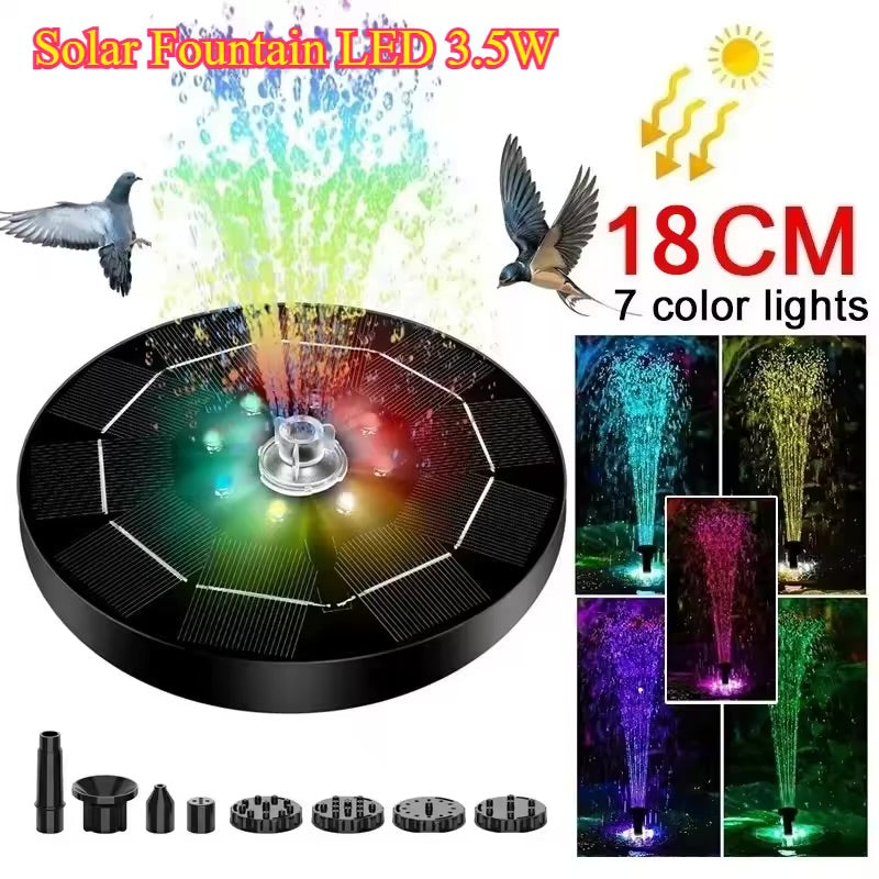 Solar Fountain LED Light for Garden & Pool
