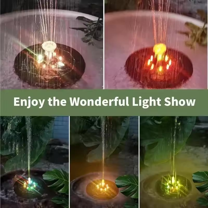 Solar Fountain LED Light for Garden & Pool