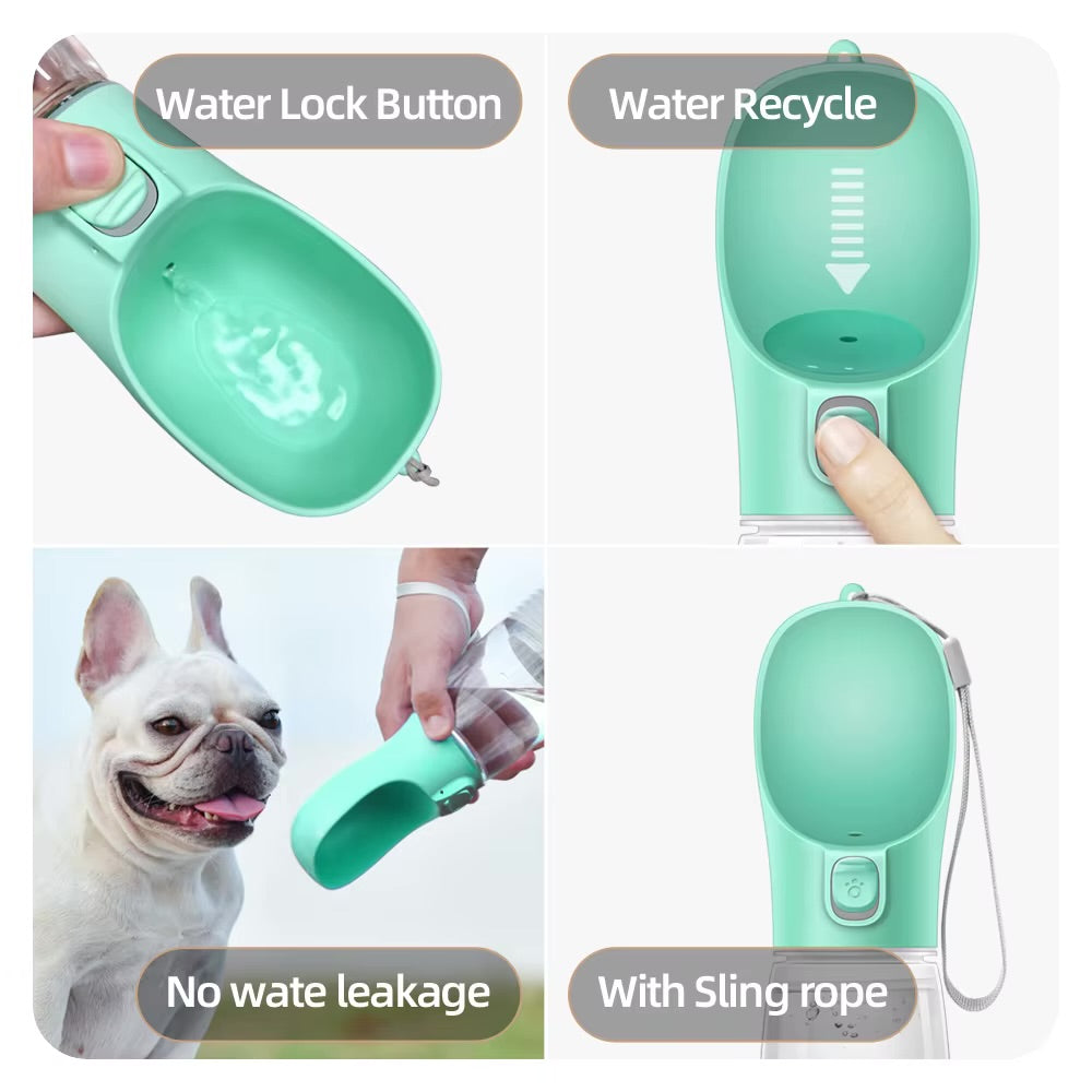 Portable Dog Water Bottle | Leakproof Travel Pet Drinking Bottle