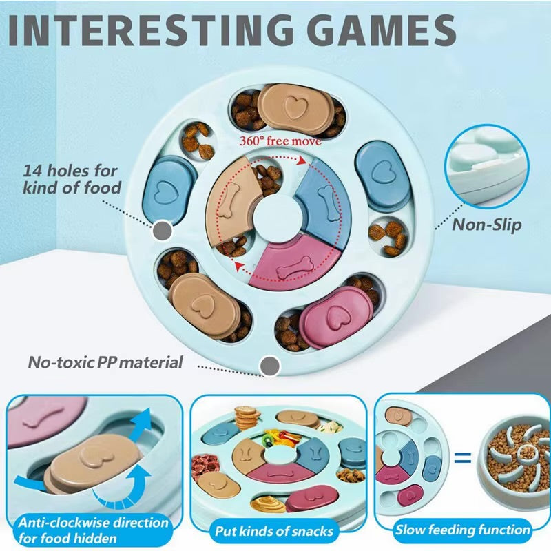 Interactive Dog Puzzle Feeder — Slow Feed & Brain Training Toy