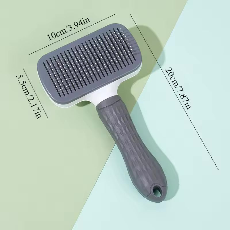 Self-Cleaning Pet Grooming Brush — Dual-Use Slicker Comb for Dogs & Cats