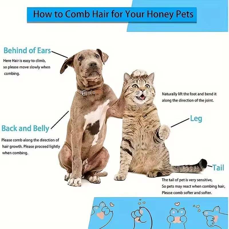 Self-Cleaning Pet Grooming Brush — Dual-Use Slicker Comb for Dogs & Cats