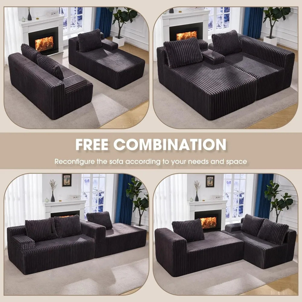Cloud Modular Sectional Sofa — L-Shape Memory Foam Chaise