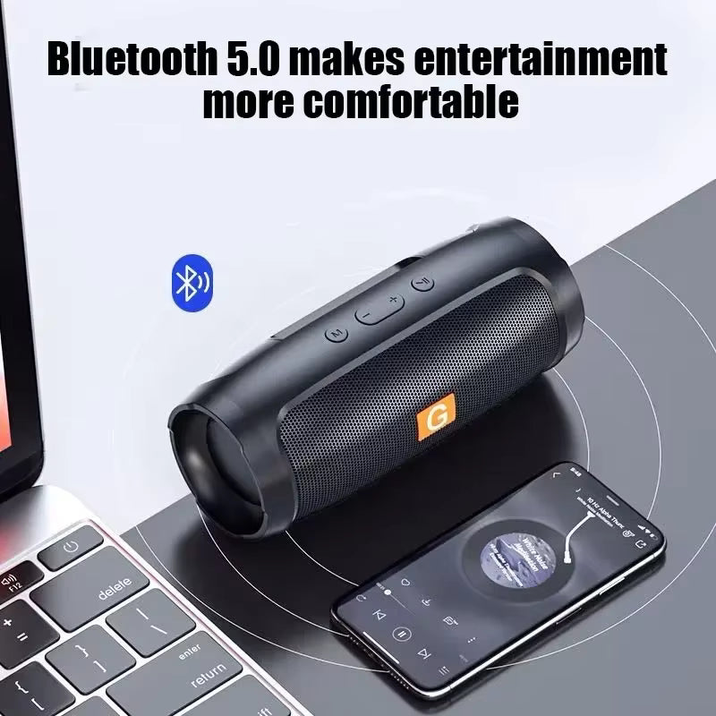 Portable Waterproof Bluetooth Speaker — Subwoofer, FM Radio & TF Card Support