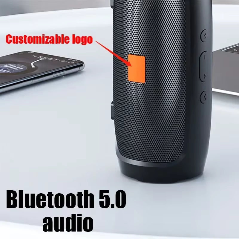 Portable Waterproof Bluetooth Speaker — Subwoofer, FM Radio & TF Card Support